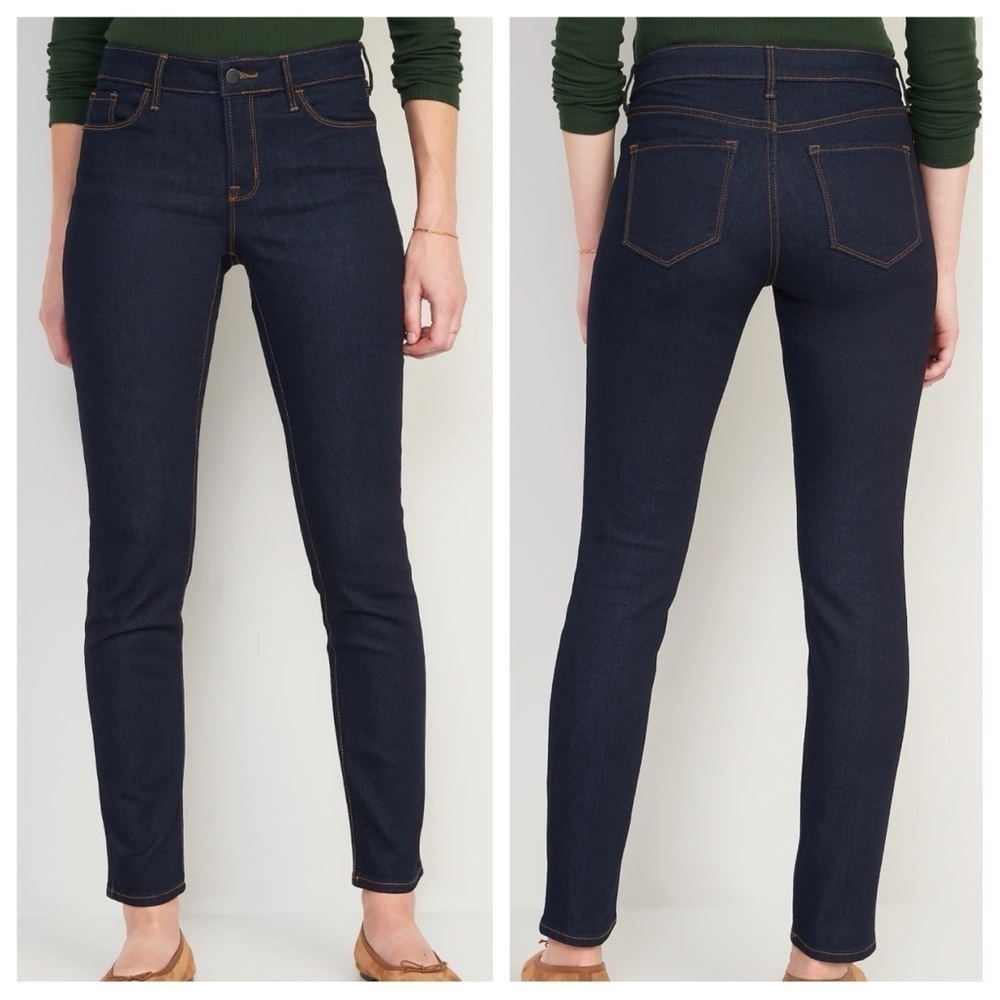 Old Navy sz 8 *Short* Dark Wash Power Slim Straight Women's Jeans